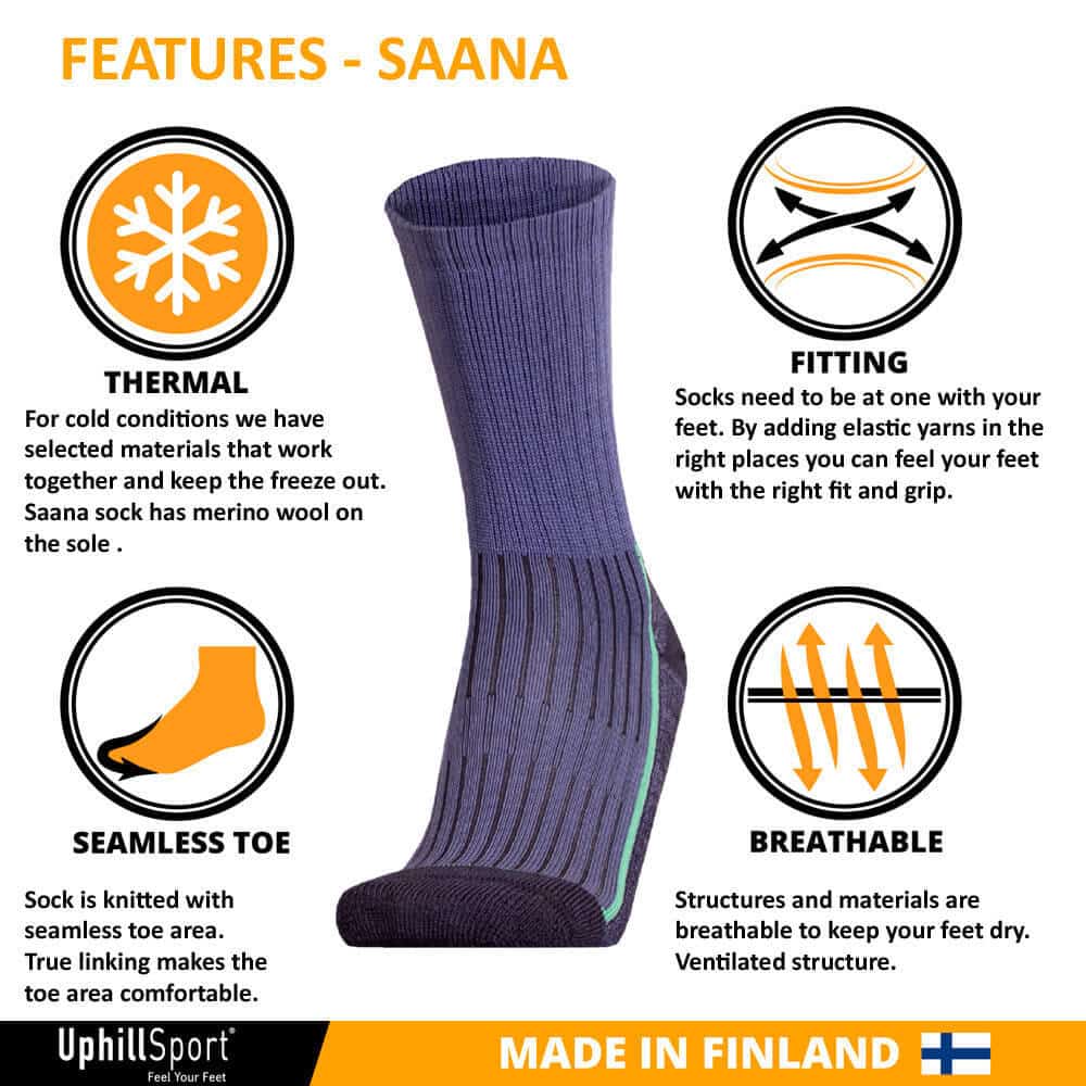 SAANA - גרבי טיולים והליכה עם 45% כותנה ו-26% צמר מרינו - דגם #8386 – תמונה 2