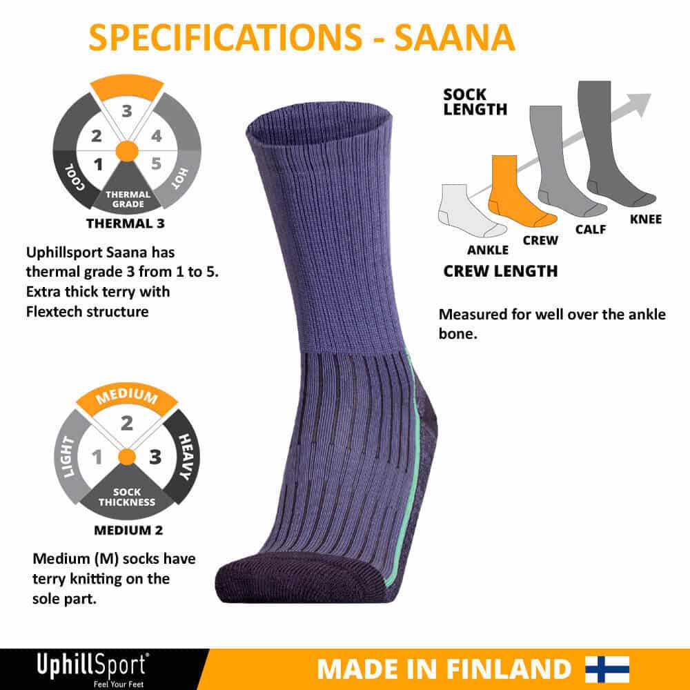 SAANA - גרבי טיולים והליכה עם 45% כותנה ו-26% צמר מרינו - דגם #8386 – תמונה 3