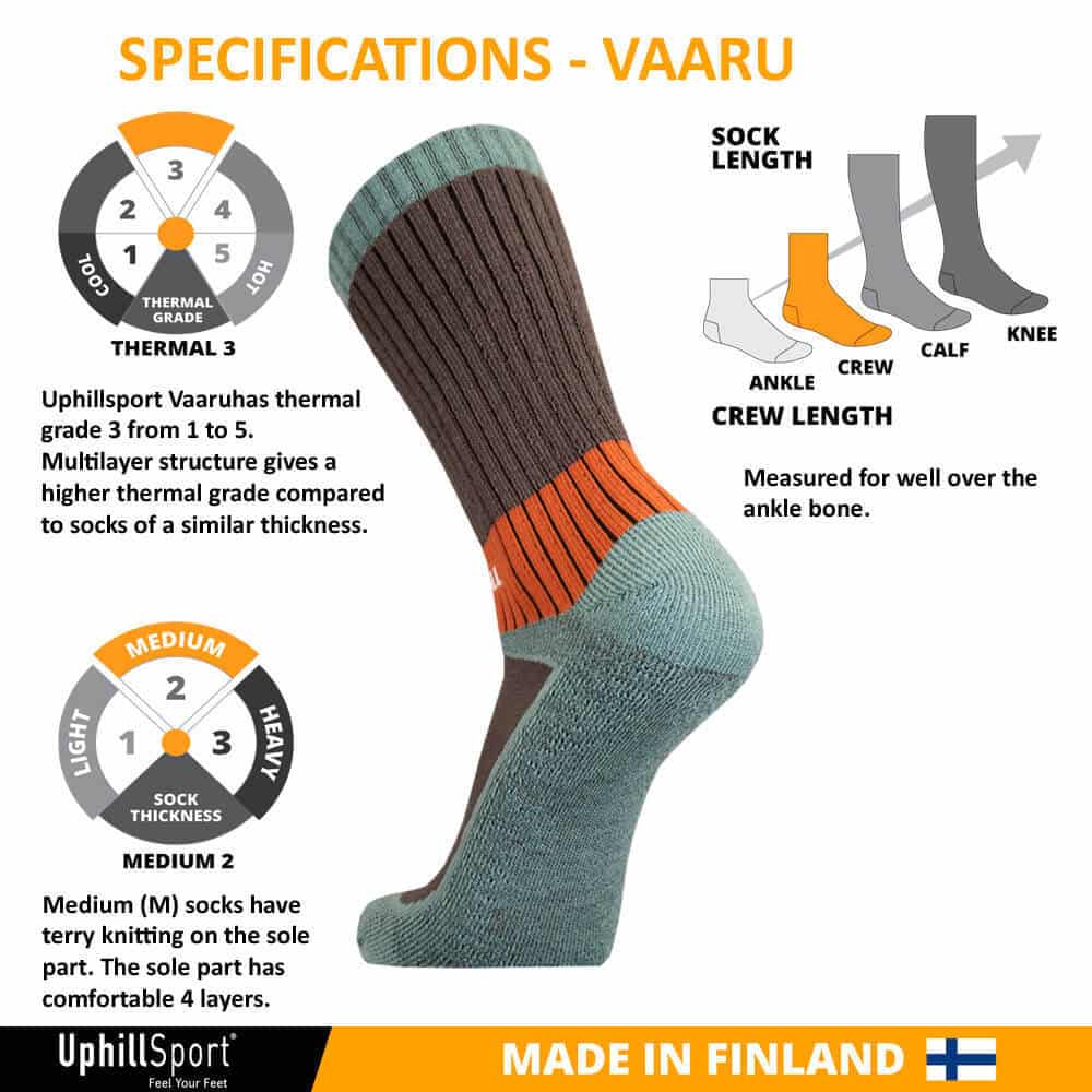 VAARU - גרבי טיולים וטרקים עם 40% במבוק ו-25% צמר מרינו - דגם #E8862 – תמונה 4
