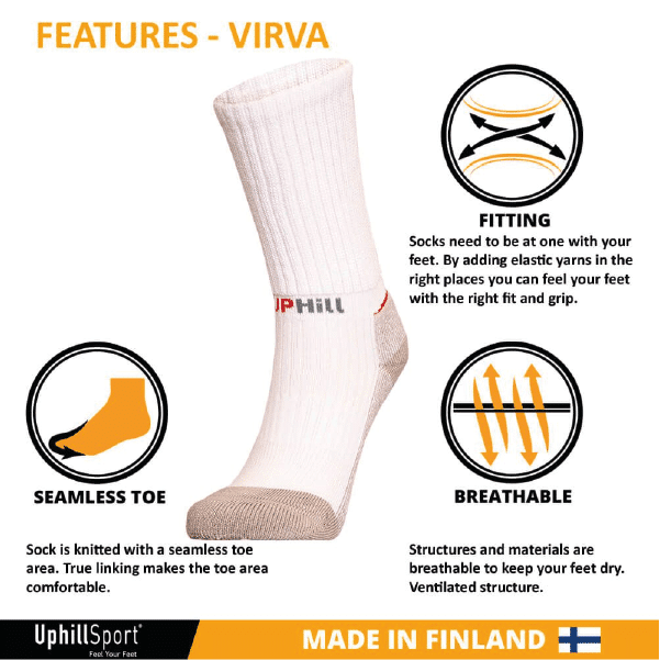 VIRVA - גרבי טיולים טבעוניות ומרופדות מ-83% במבוק! - דגם #E8387