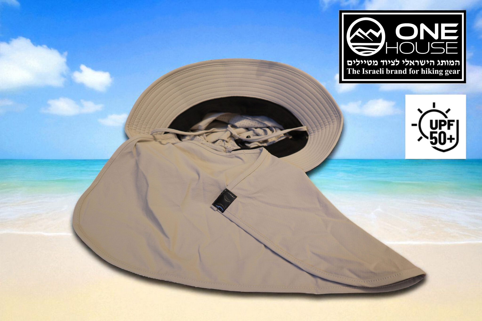 משתתף במבצע "קנה 3 כובעים במחיר של 2!" - כובעי סיירות דגם 2025 (UPF 50) של ONEHOUSE עם כיסוי צוואר הניתנת לתלישה – תמונה 3