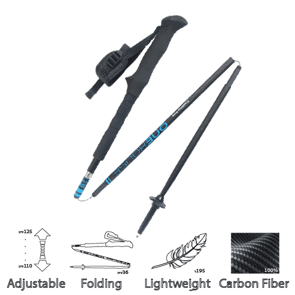 מקל הליכה קרבון אולטרלייט One House - יחיד – תמונה 2